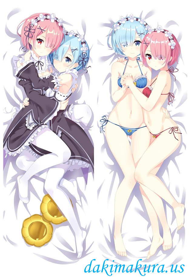 Ram and Rem - Re Zero Hugging body anime cuddle pillow covers